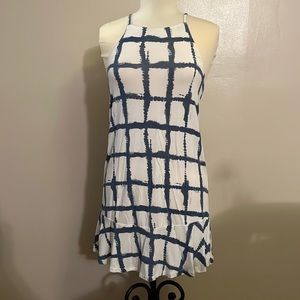 RVCA ruffle, high neck mini dress